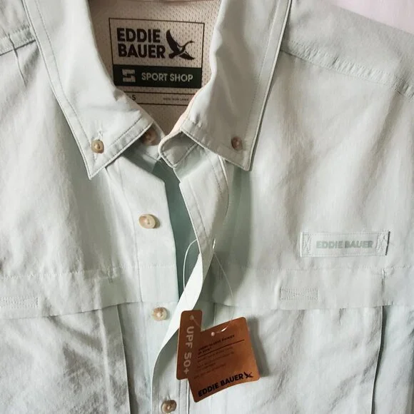 SALE! Men's Eddie Bauer Rainer Ripstop Shirt - UPF 50+ Size: S Great Gift! NWT! - Picture 8 of 10